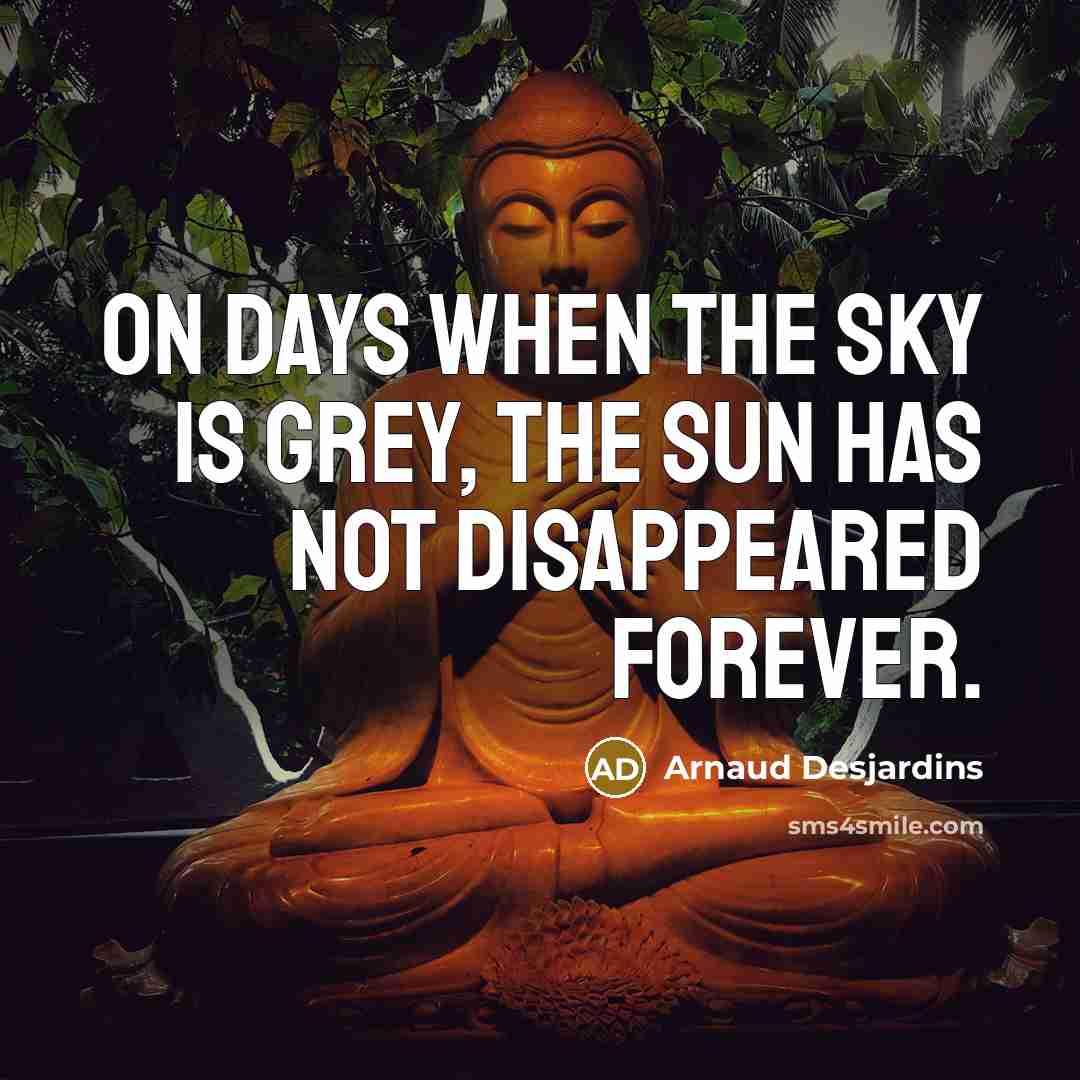 “On days when the sky is grey, the sun has…” quote by Arnaud Desjardins