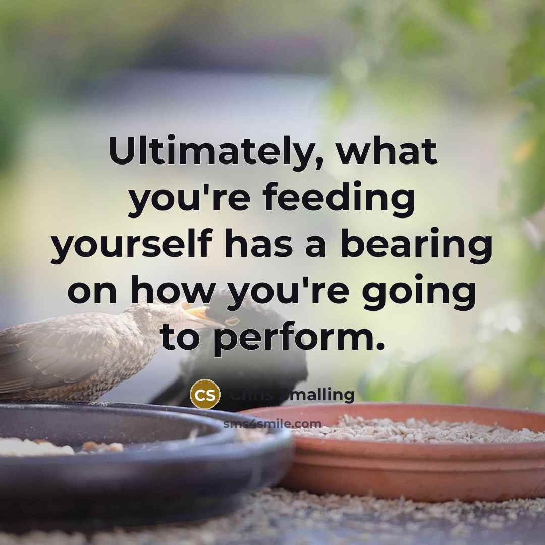 “Ultimately, what you're feeding yourself has a bearing on how…” quote by Chris Smalling