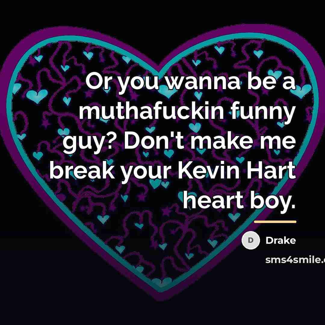 “Or you wanna be a muthafuckin funny guy? Don't make…” quote by Drake