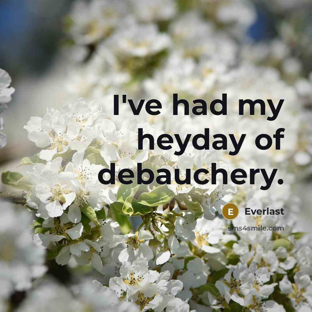 “I've had my heyday of debauchery.” quote by Everlast