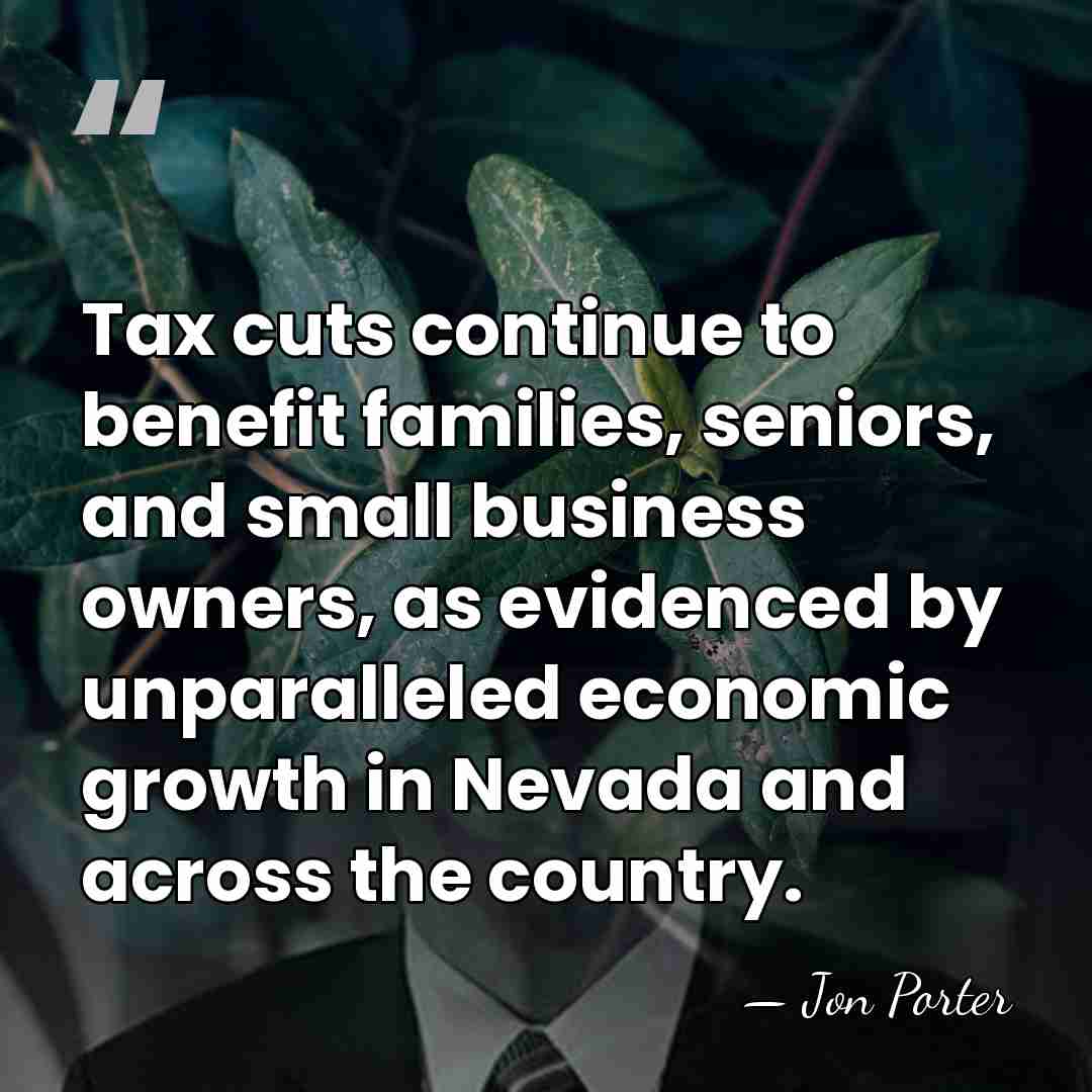 Tax cuts continue to benefit families, seniors, and small business owners, as&hellip; - Jon Porter