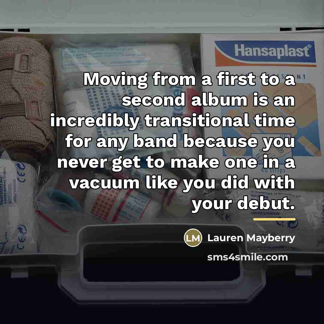 “Moving from a first to a second album is an…” quote by Lauren Mayberry