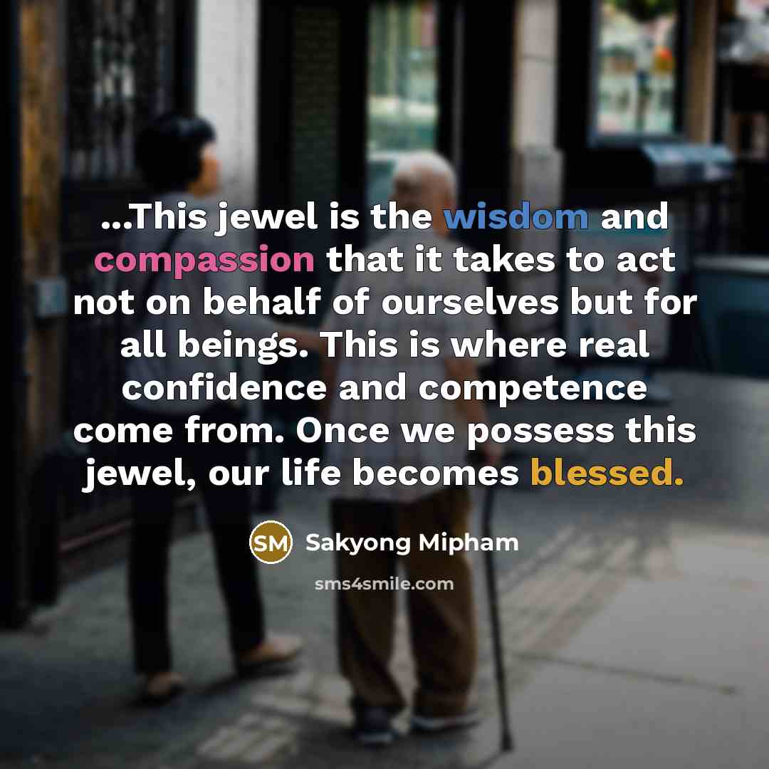 “...This jewel is the wisdom and compassion that it takes…” quote by Sakyong Mipham