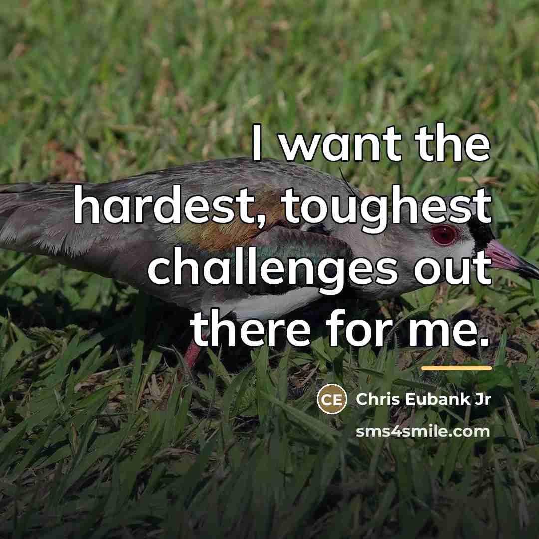 “I want the hardest, toughest challenges out there for me.…” quote by Chris Eubank Jr