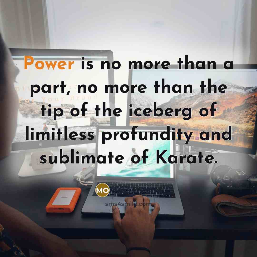 “Power is no more than a part, no more than…” quote by Mas Oyama