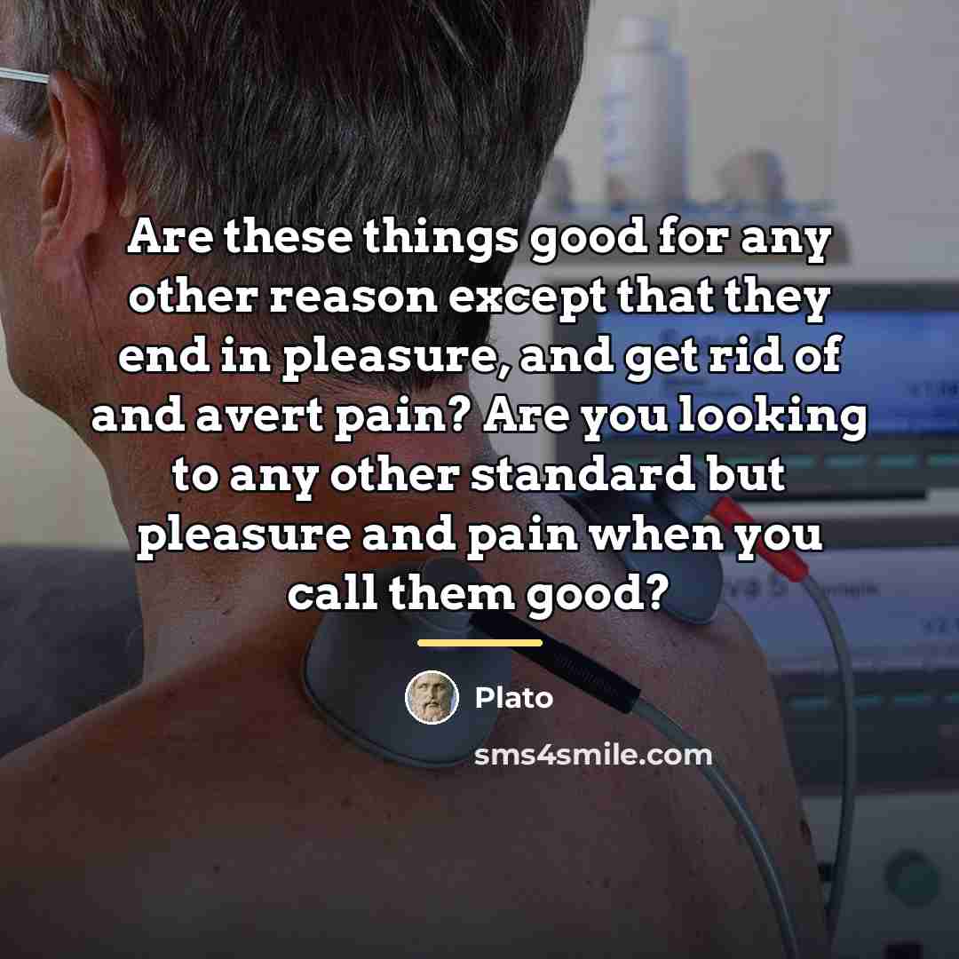 “Are these things good for any other reason except that…” quote by Plato