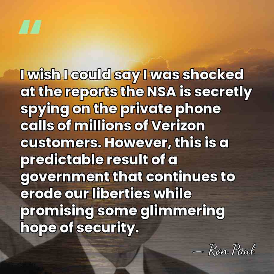 I wish I could say I was shocked at the reports the&hellip; - Ron Paul