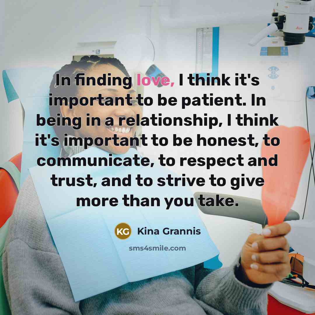 “In finding love, I think it's important to be patient.…” quote by Kina Grannis