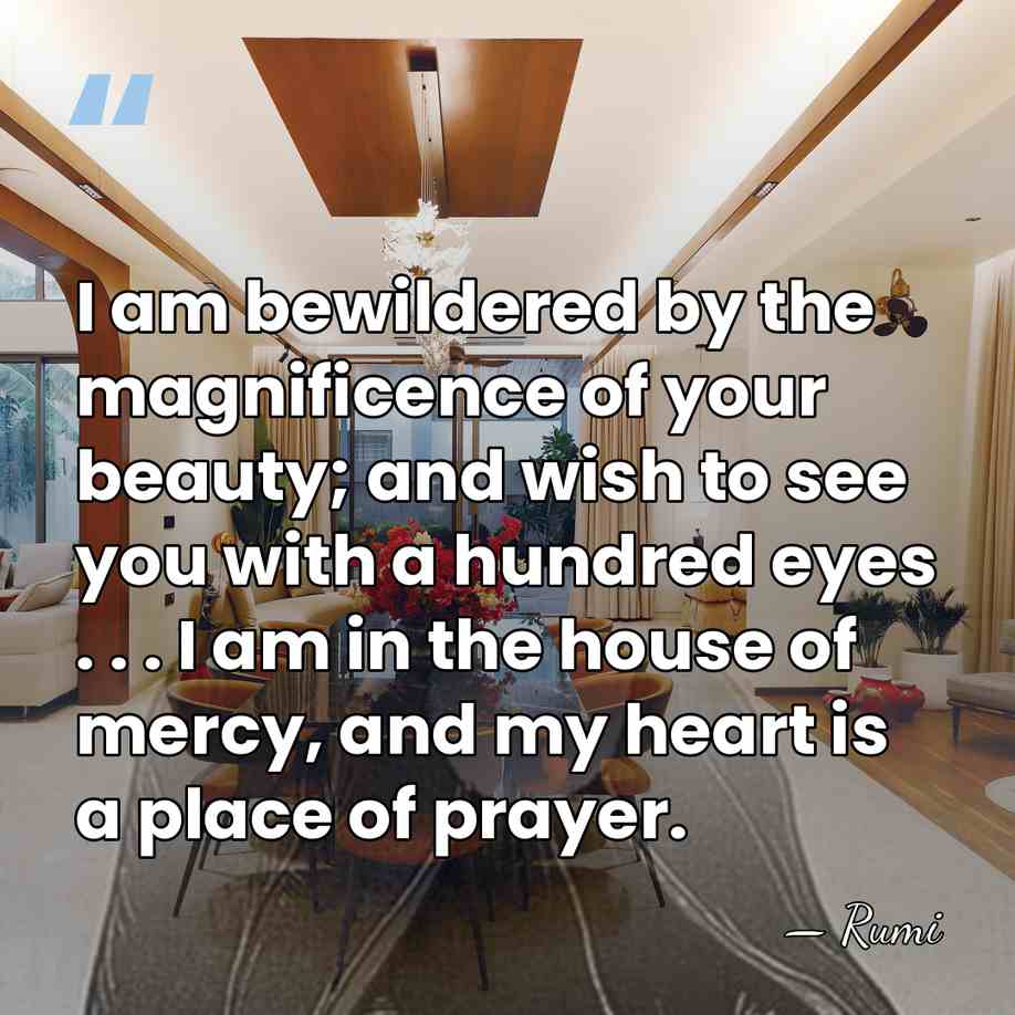 I am bewildered by the magnificence of your beauty; and wish to&hellip; - Rumi