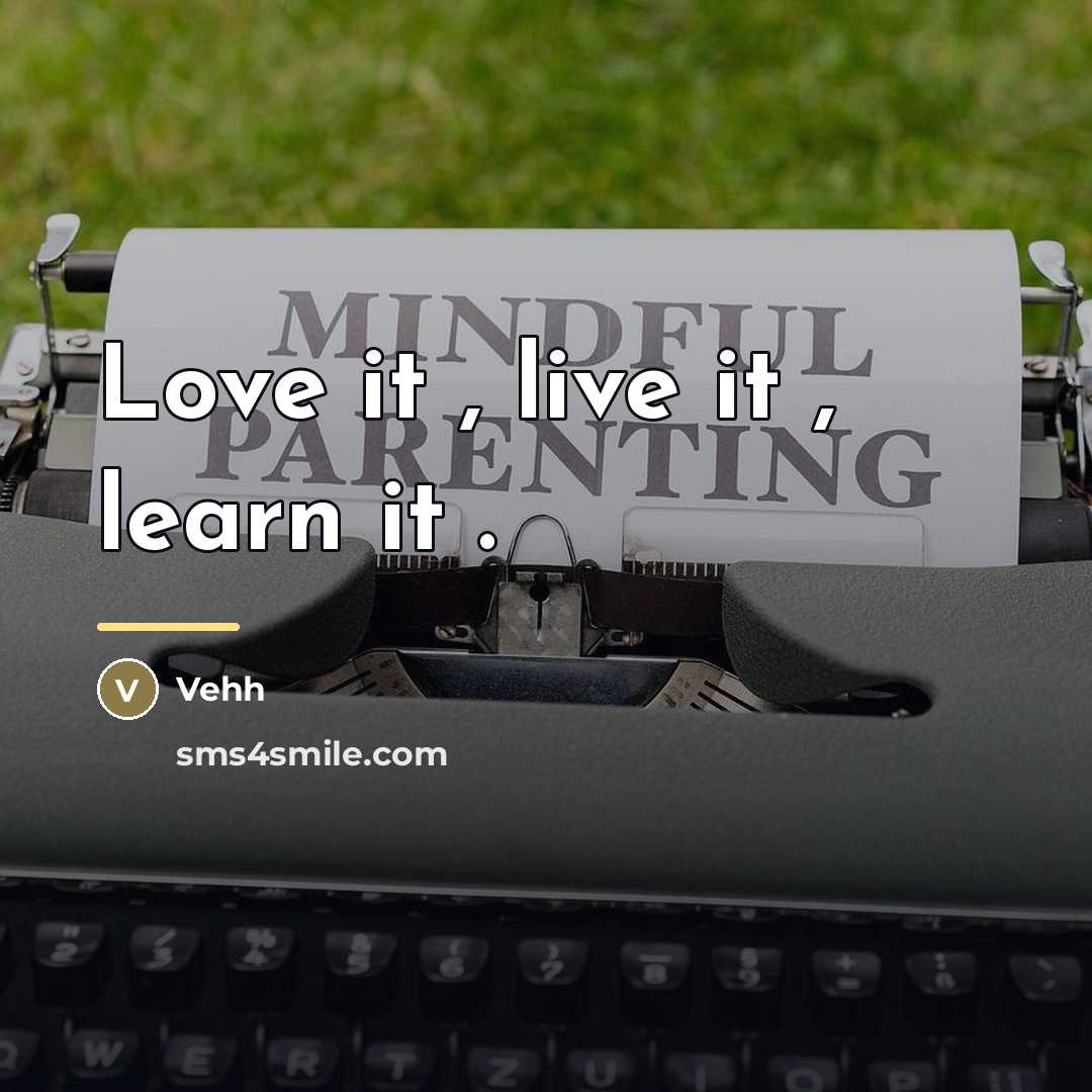 “Love it , live it , learn it .…” quote by Vehh