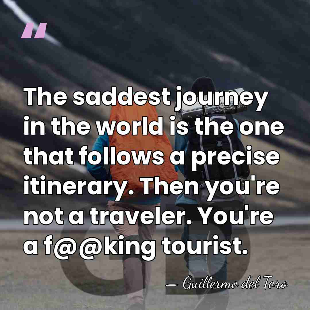 The saddest journey in the world is the one that follows a&hellip; - Guillermo del Toro