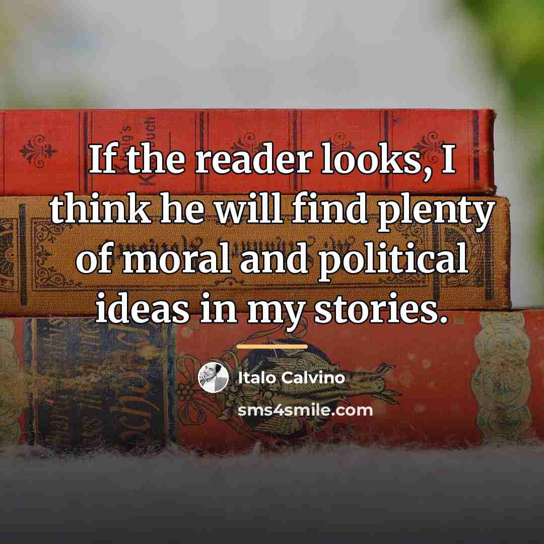 “If the reader looks, I think he will find plenty…” quote by Italo Calvino