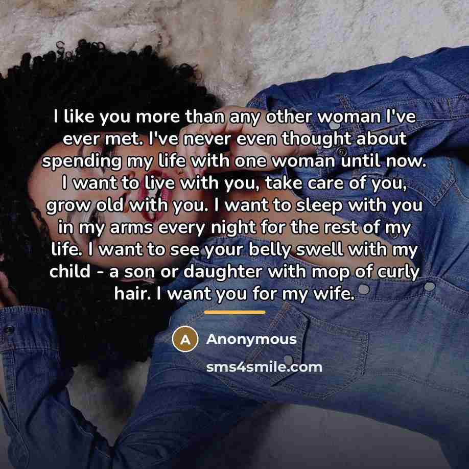 “I like you more than any other woman I've ever…” quote by Anonymous