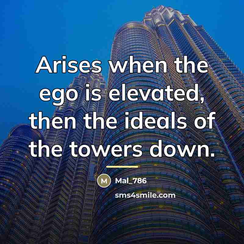 “Arises when the ego is elevated, then the ideals of…” quote by Mal_786
