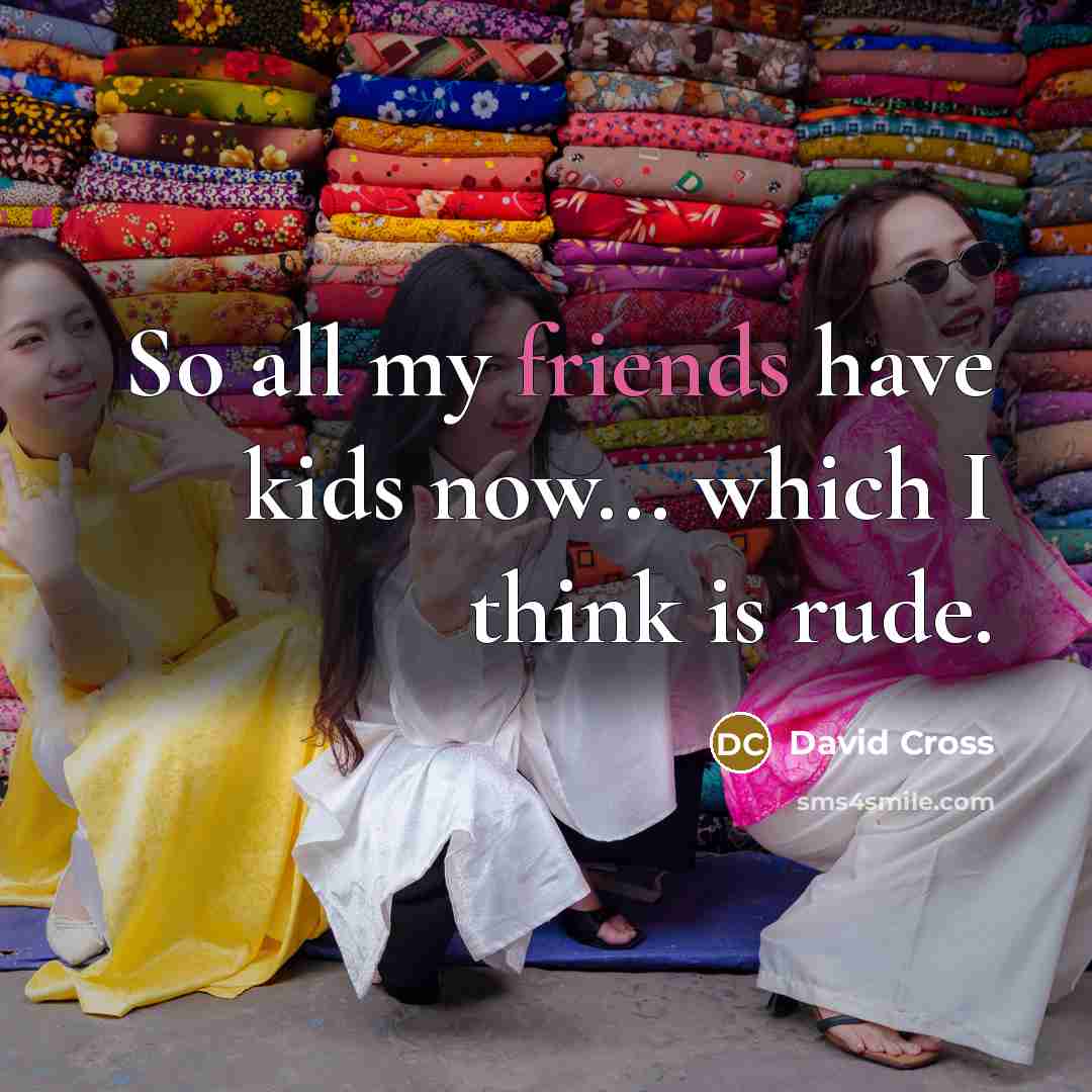 “So all my friends have kids now... which I think is rude.” quote by David Cross