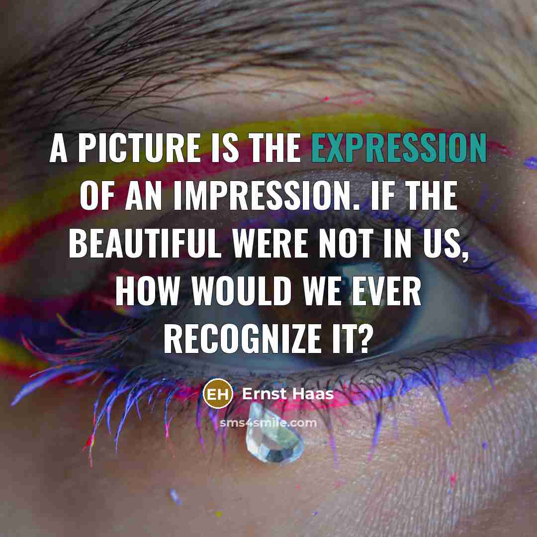 “A picture is the expression of an impression. If the…” quote by Ernst Haas