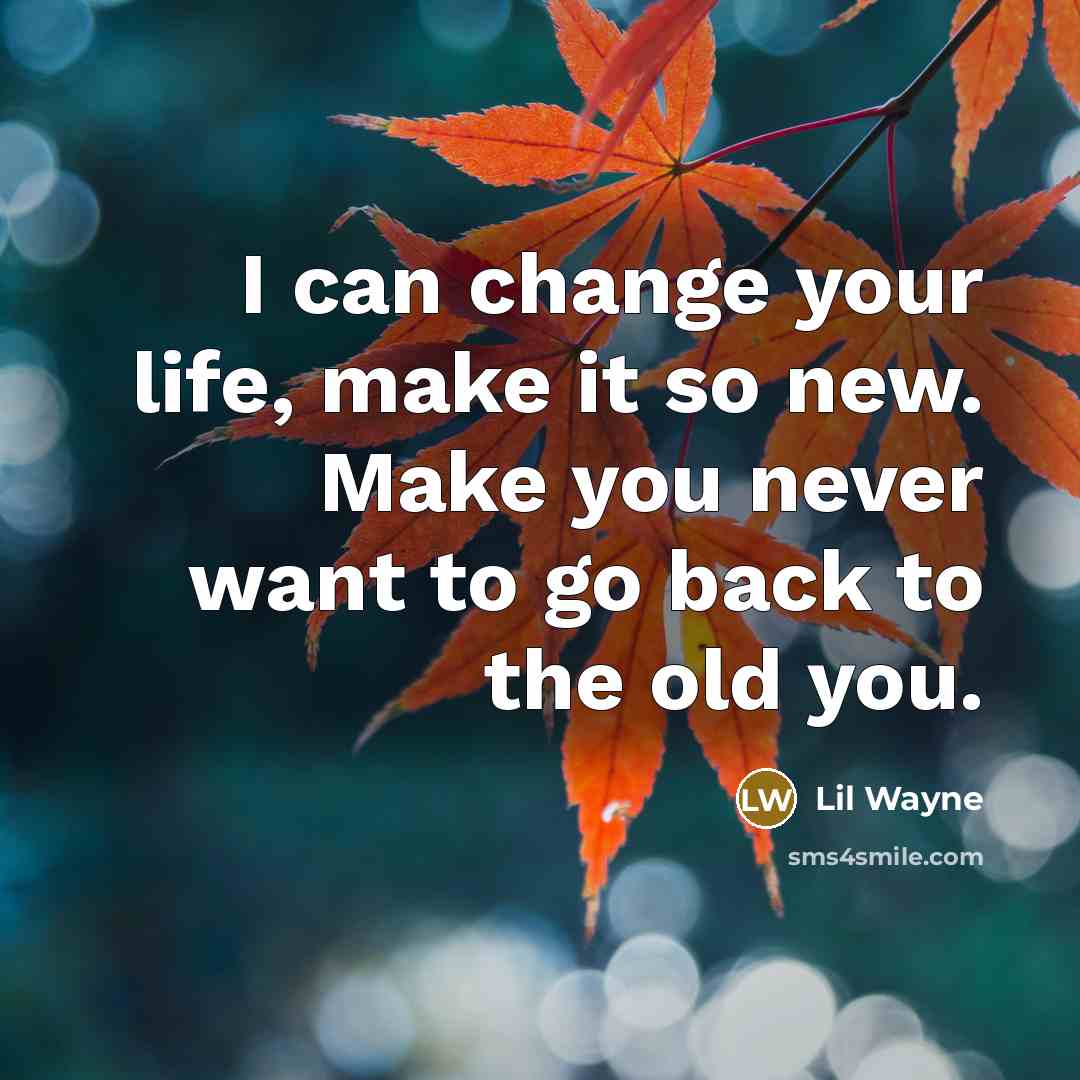 “I can change your life, make it so new. Make…” quote by Lil Wayne