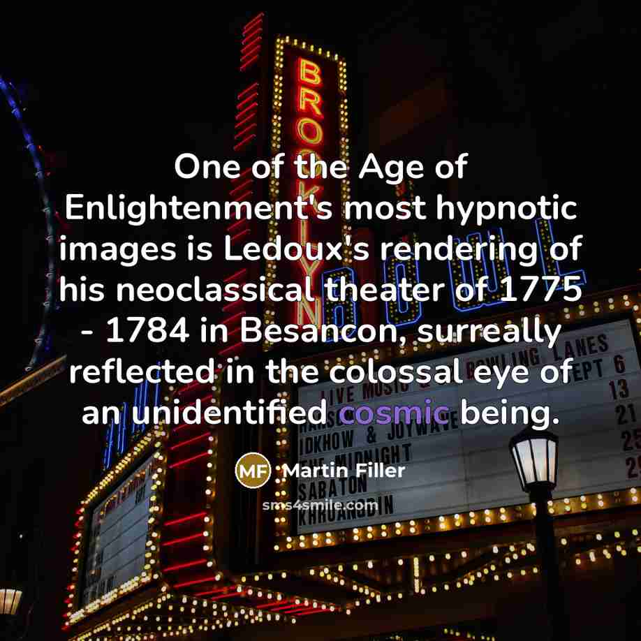 “One of the Age of Enlightenment's most hypnotic images is…” quote by Martin Filler