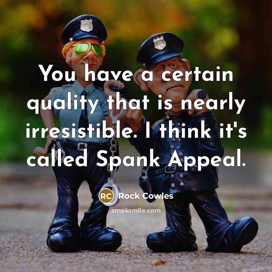 “You have a certain quality that is nearly irresistible. I…” quote by Rock Cowles