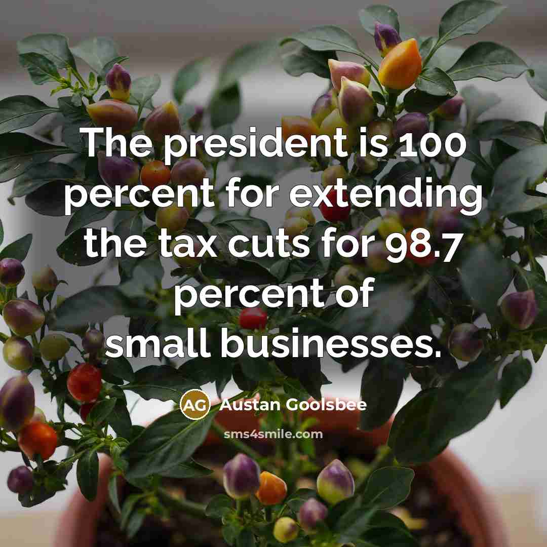“The president is 100 percent for extending the tax cuts…” quote by Austan Goolsbee