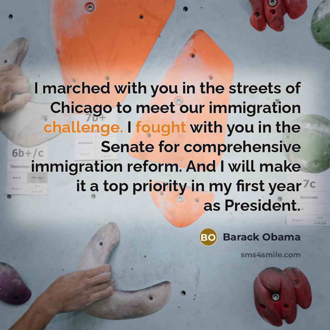 “I marched with you in the streets of Chicago to…” quote by Barack Obama