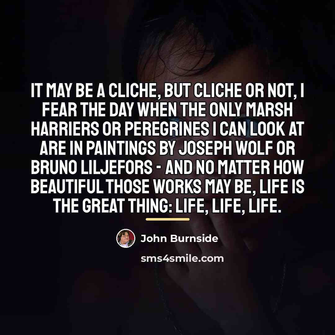 “It may be a cliche, but cliche or not, I…” quote by John Burnside
