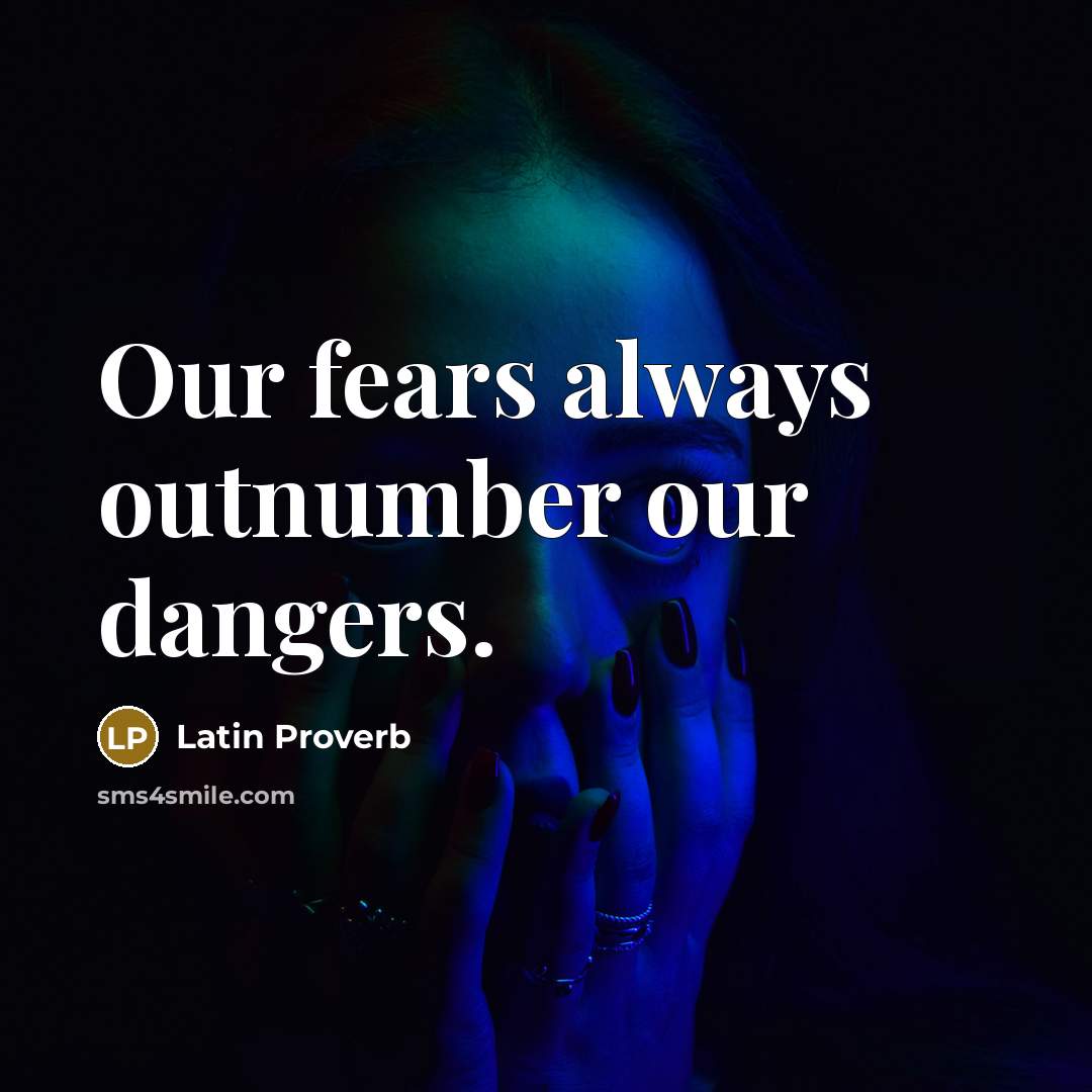 “Our fears always outnumber our dangers.…” quote by Latin Proverb