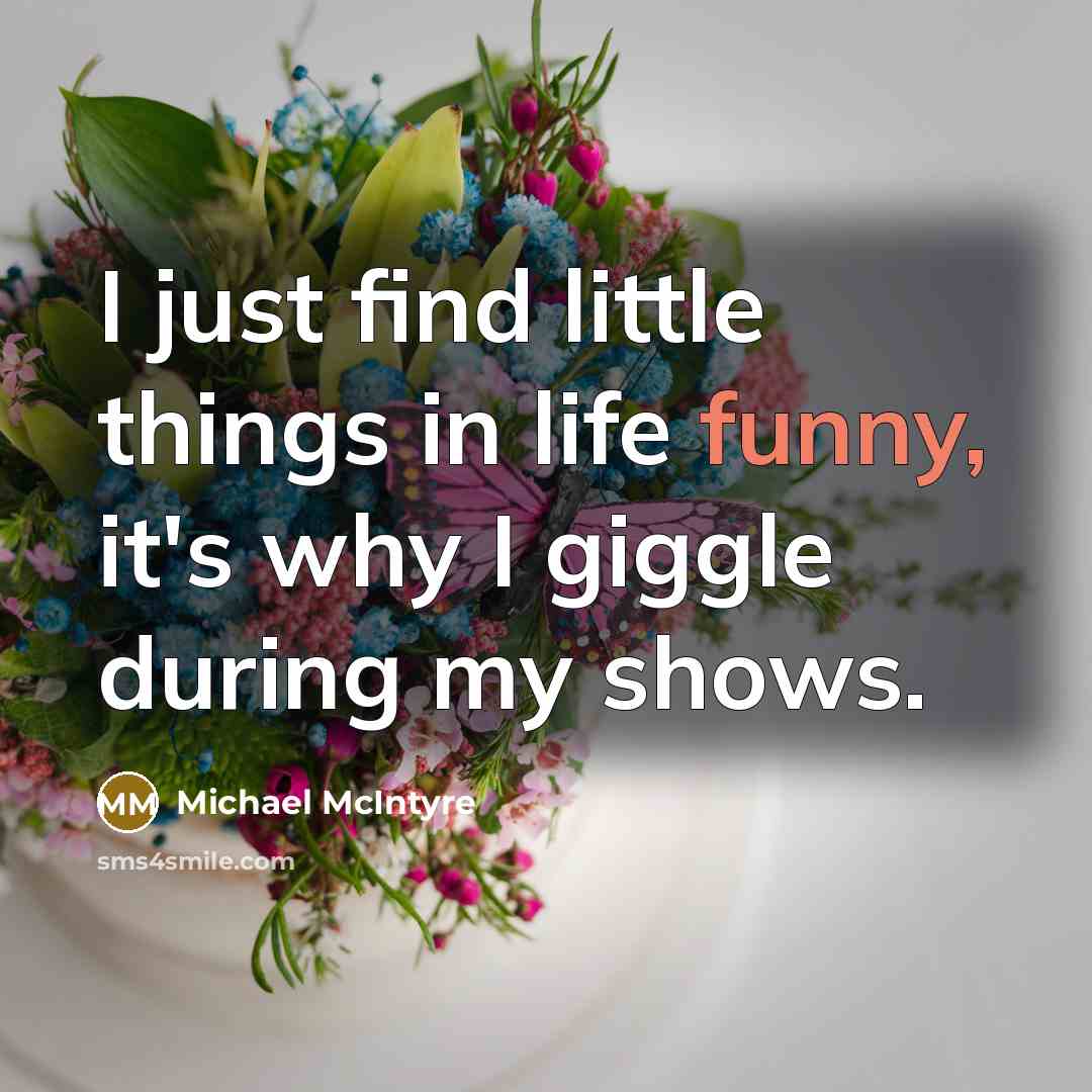 “I just find little things in life funny, it's why…” quote by Michael McIntyre