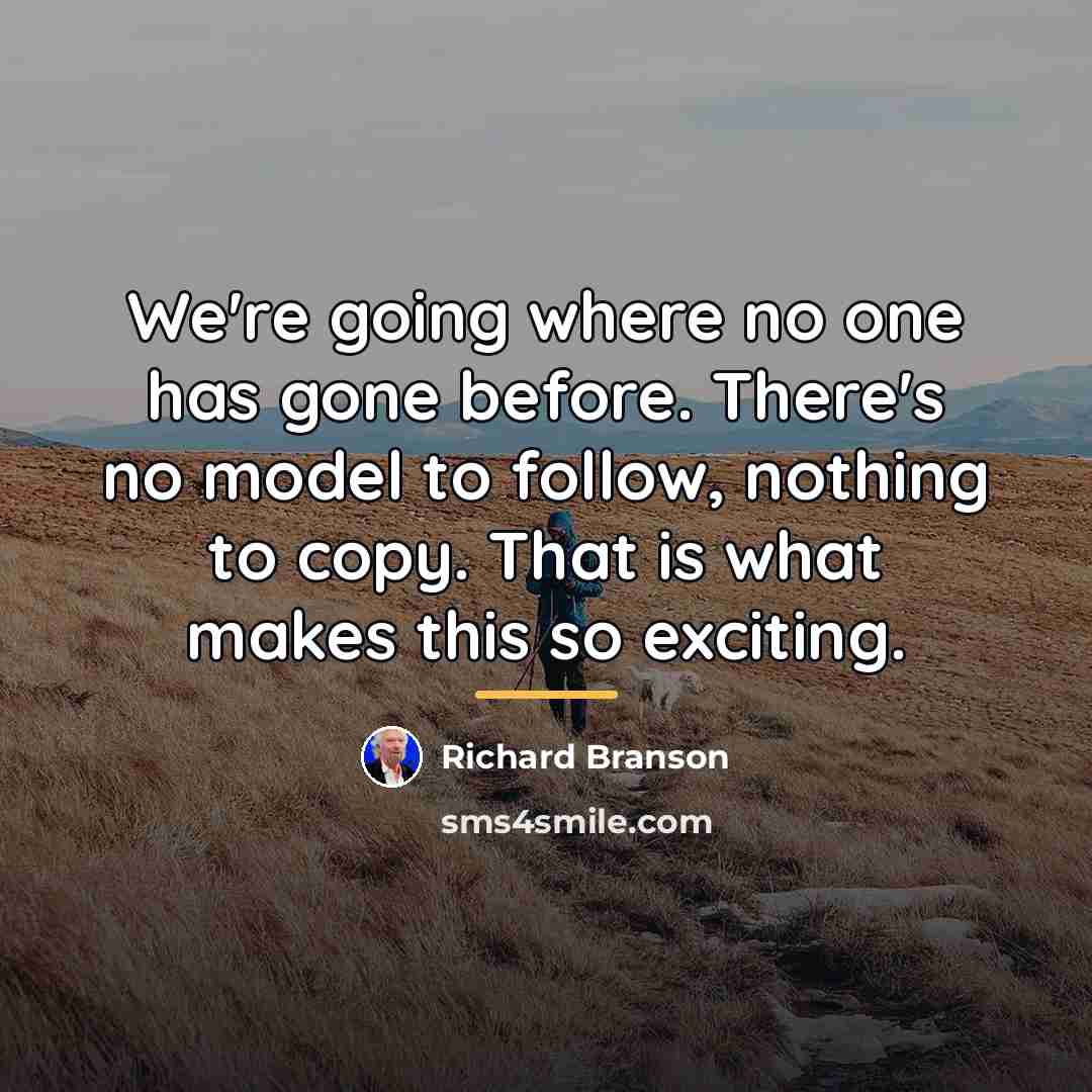 “We're going where no one has gone before. There's no…” quote by Richard Branson