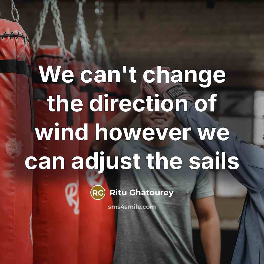 “We can't change the direction of wind however we can…” quote by Ritu Ghatourey