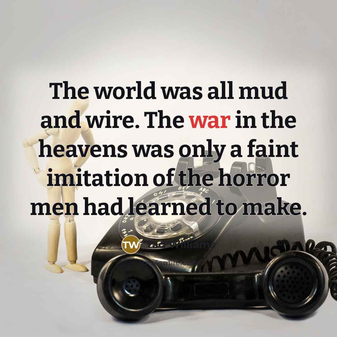 “The world was all mud and wire. The war in…” quote by Tad Williams