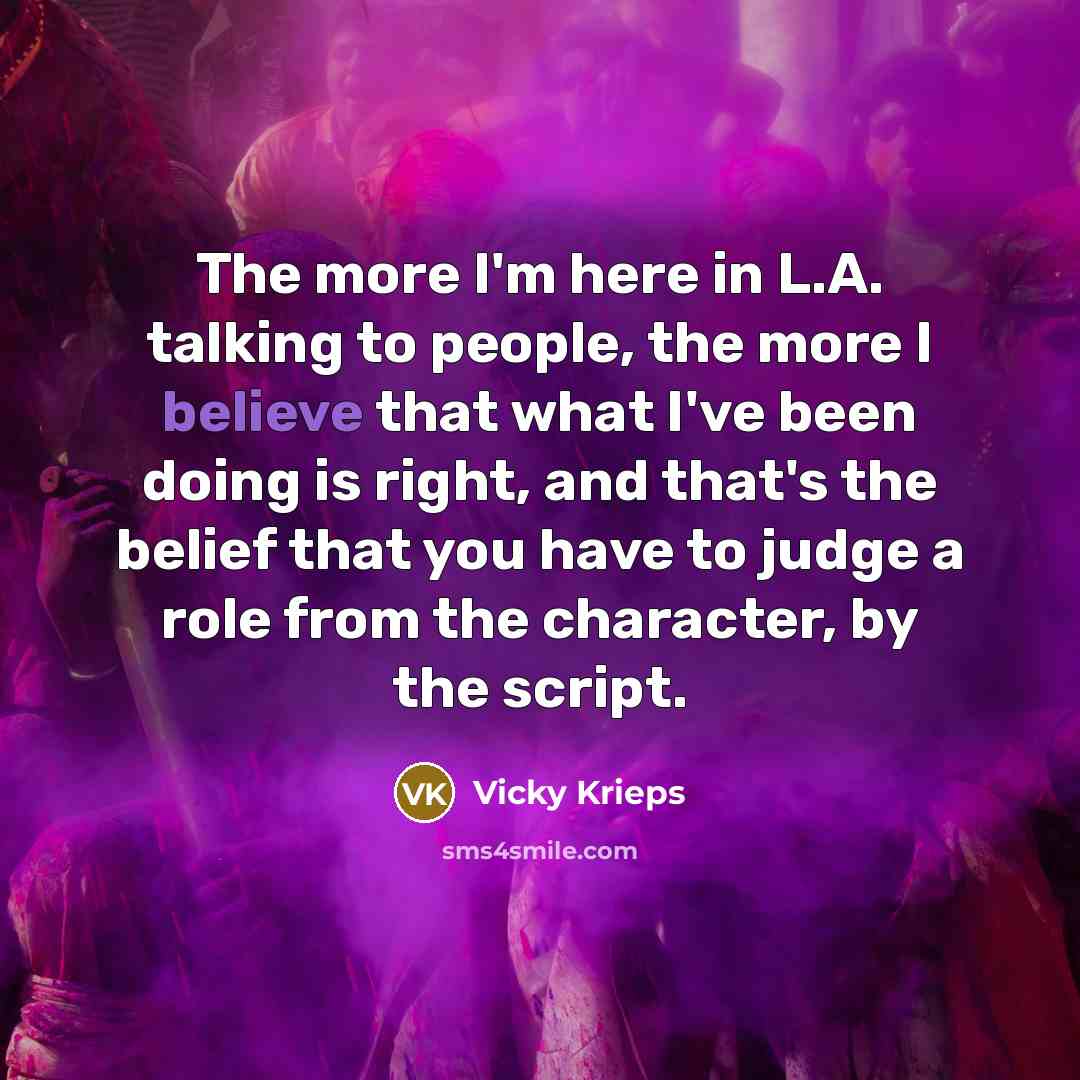 “The more I'm here in L.A. talking to people, the…” quote by Vicky Krieps