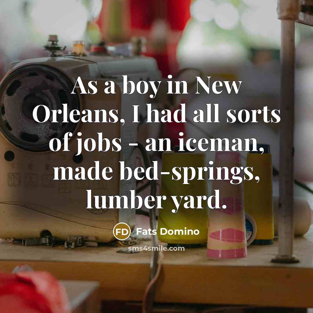 “As a boy in New Orleans, I had all sorts…” quote by Fats Domino