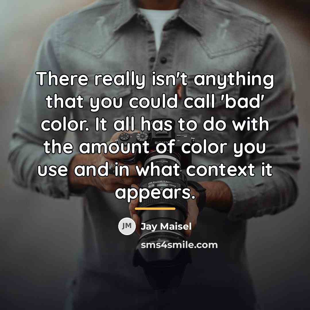 “There really isn't anything that you could call 'bad' color.…” quote by Jay Maisel