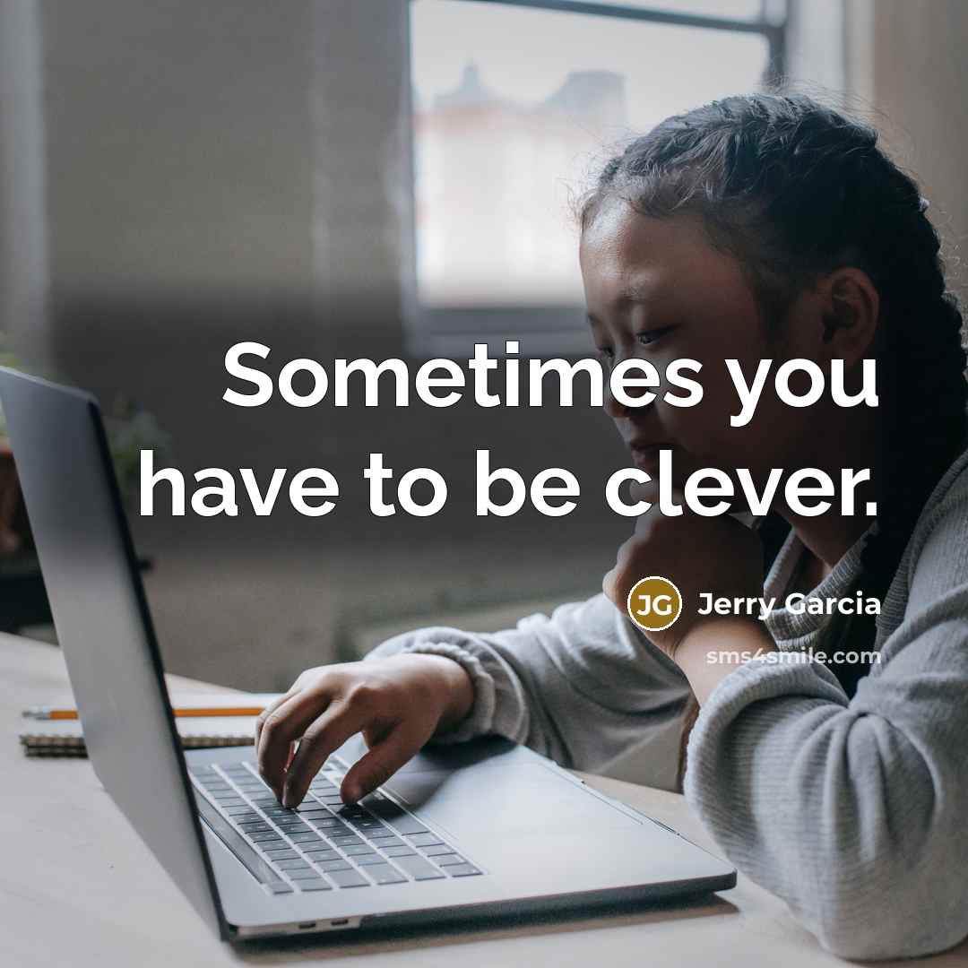 “Sometimes you have to be clever.…” quote by Jerry Garcia