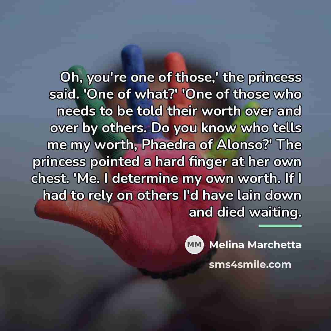 “Oh, you're one of those,' the princess said. 'One of…” quote by Melina Marchetta