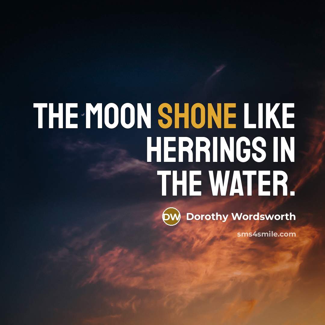 “The moon shone like herrings in the water.…” quote by Dorothy Wordsworth