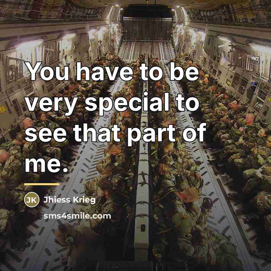“You have to be very special to see that part…” quote by Jhiess Krieg
