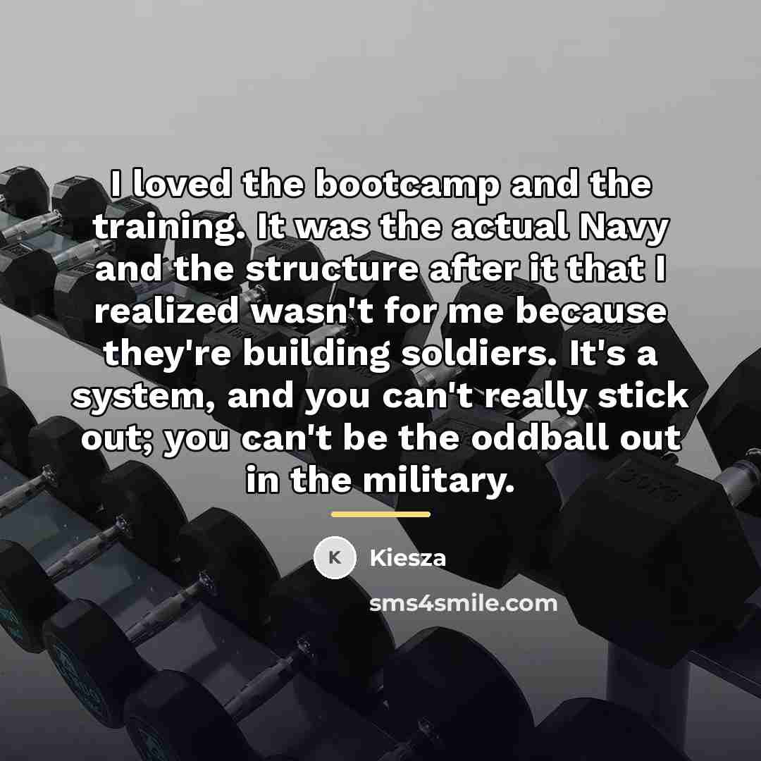 “I loved the bootcamp and the training. It was the…” quote by Kiesza