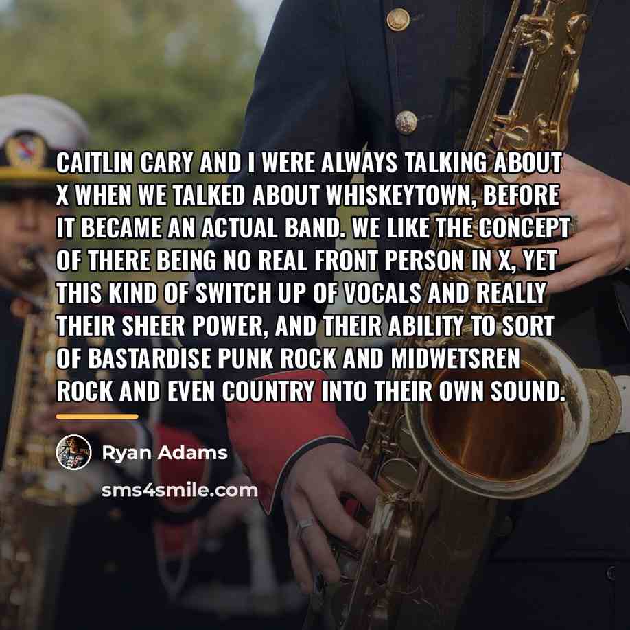 “Caitlin Cary and I were always talking about X when…” quote by Ryan Adams