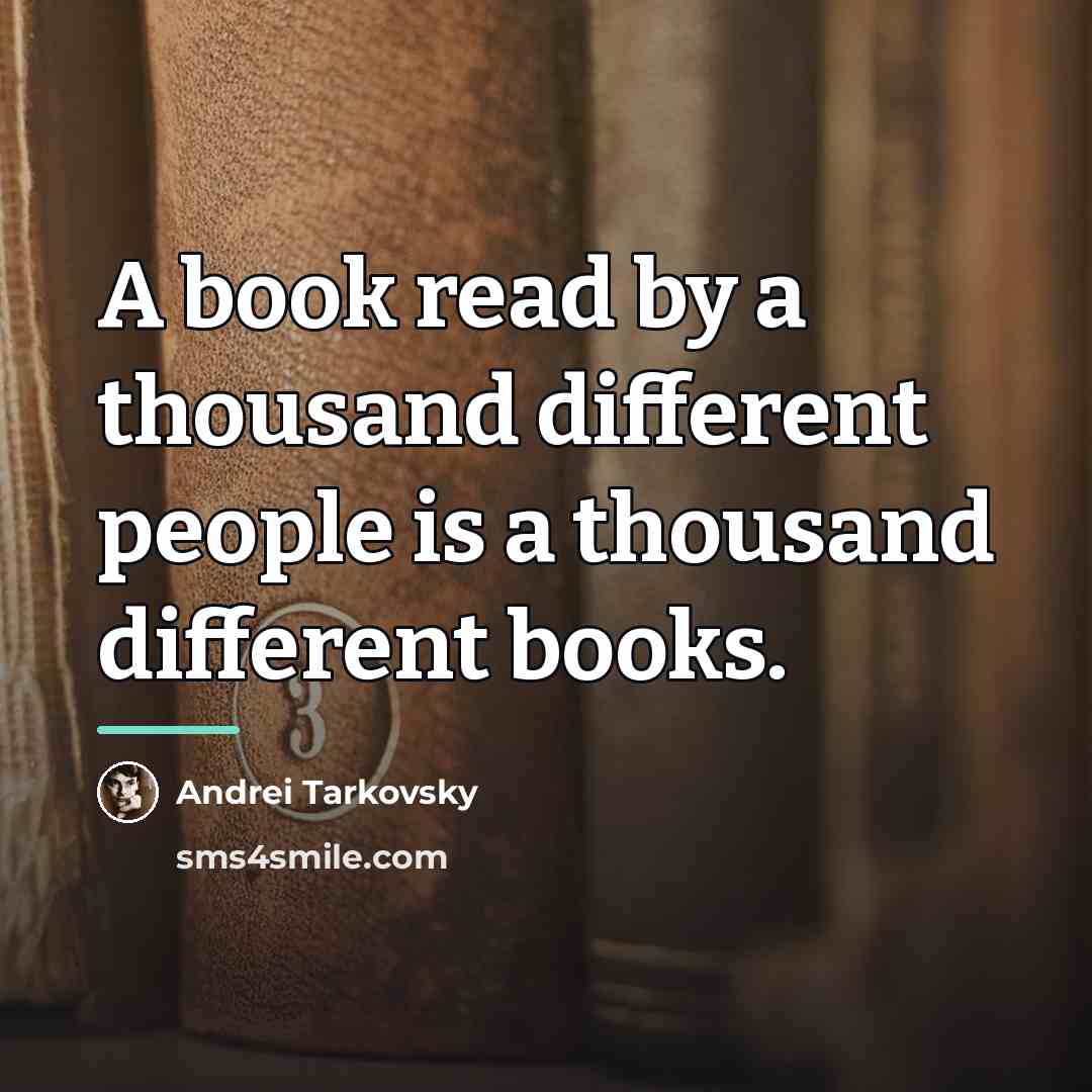 “A book read by a thousand different people is a…” quote by Andrei Tarkovsky