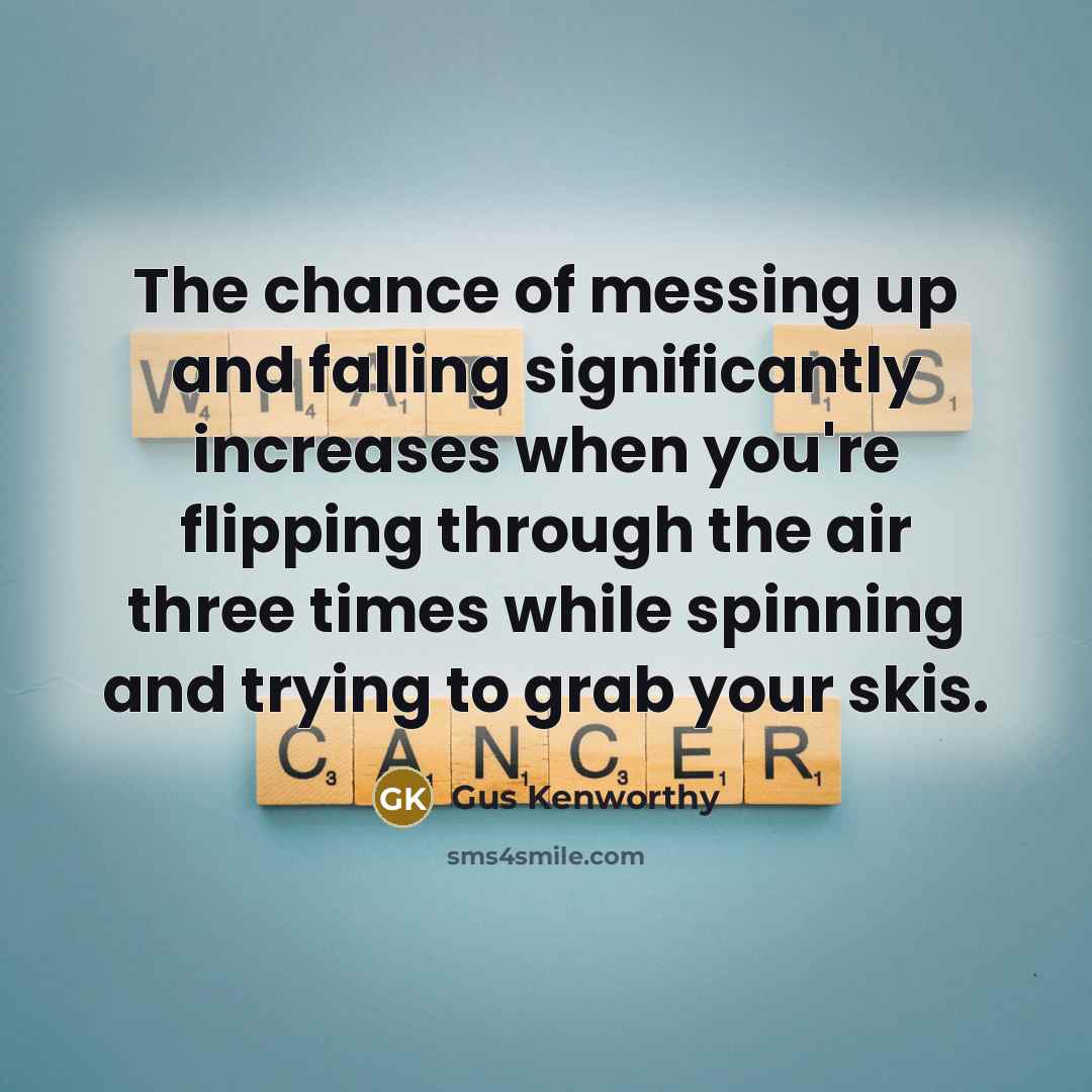 “The chance of messing up and falling significantly increases when…” quote by Gus Kenworthy