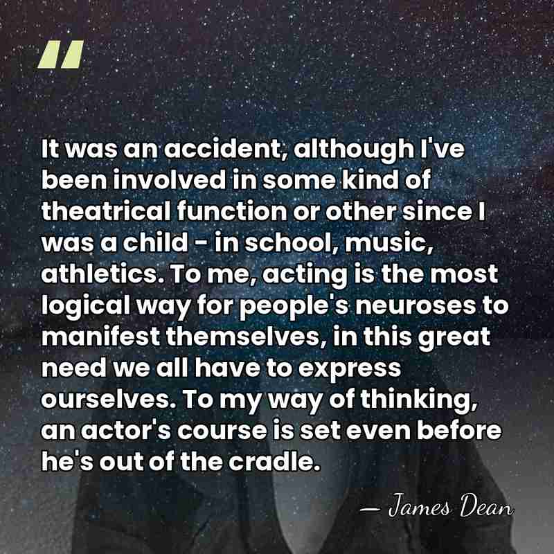 It was an accident, although I've been involved in some kind of&hellip; - James Dean