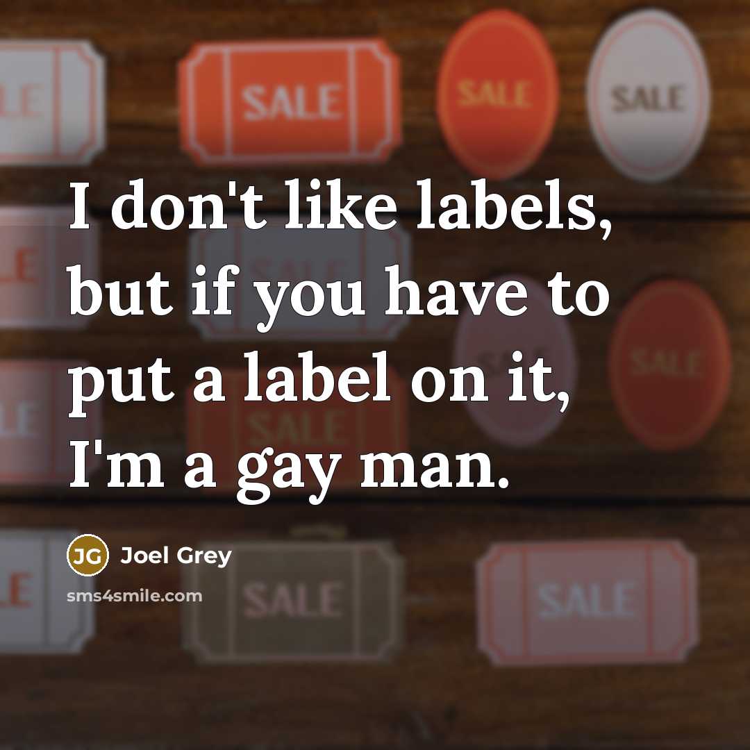 “I don't like labels, but if you have to put…” quote by Joel Grey