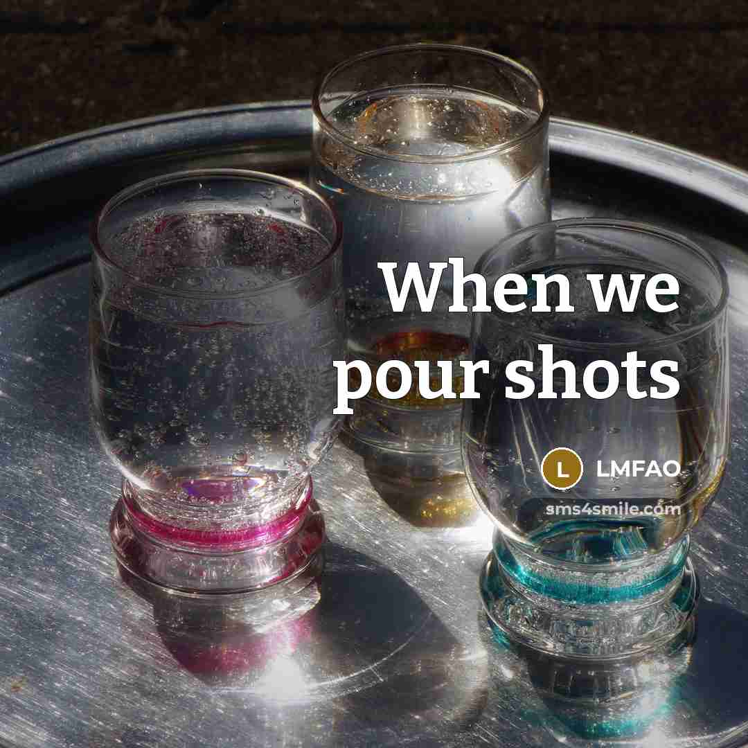 “When we pour shots” quote by LMFAO