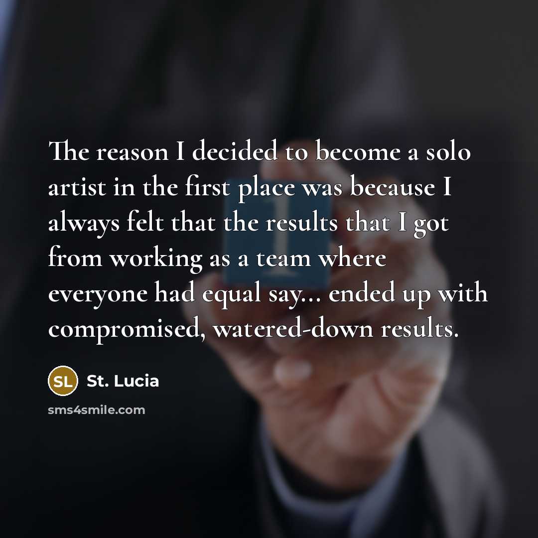 “The reason I decided to become a solo artist in…” quote by St. Lucia