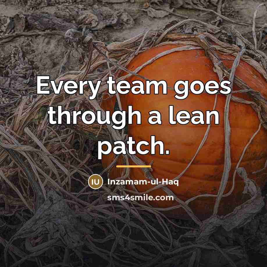 “Every team goes through a lean patch.…” quote by Inzamam-ul-Haq