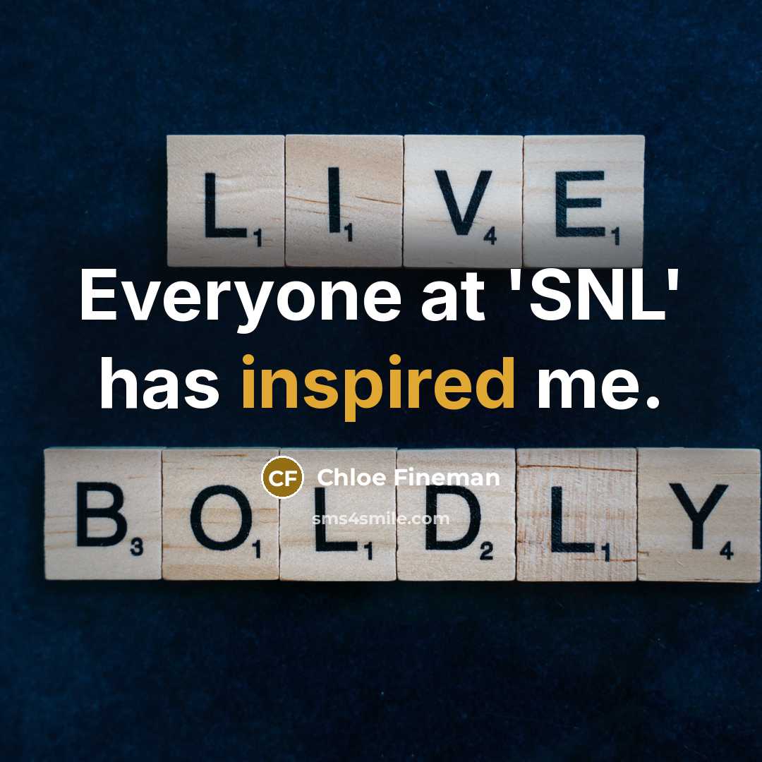 “Everyone at 'SNL' has inspired me.…” quote by Chloe Fineman