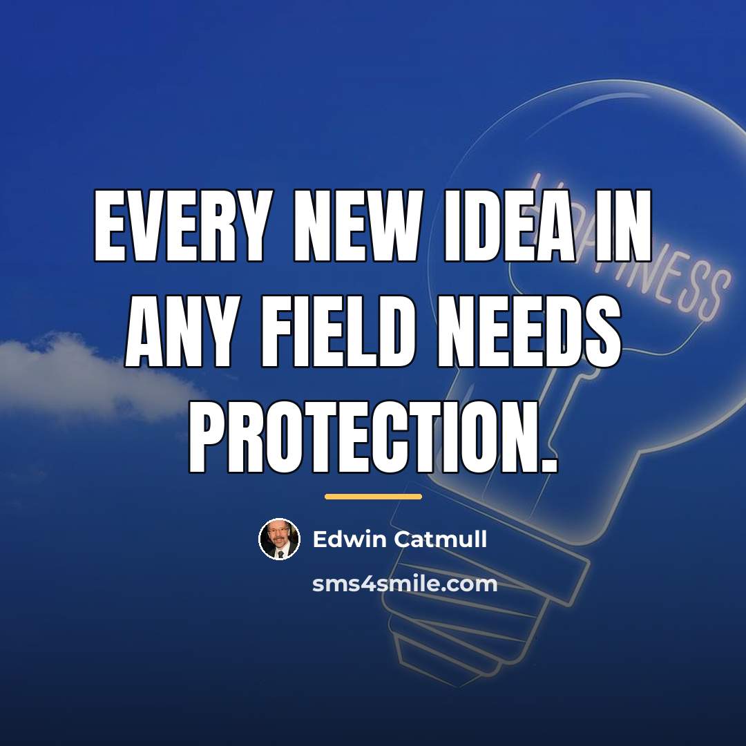 “Every new idea in any field needs protection.…” quote by Edwin Catmull