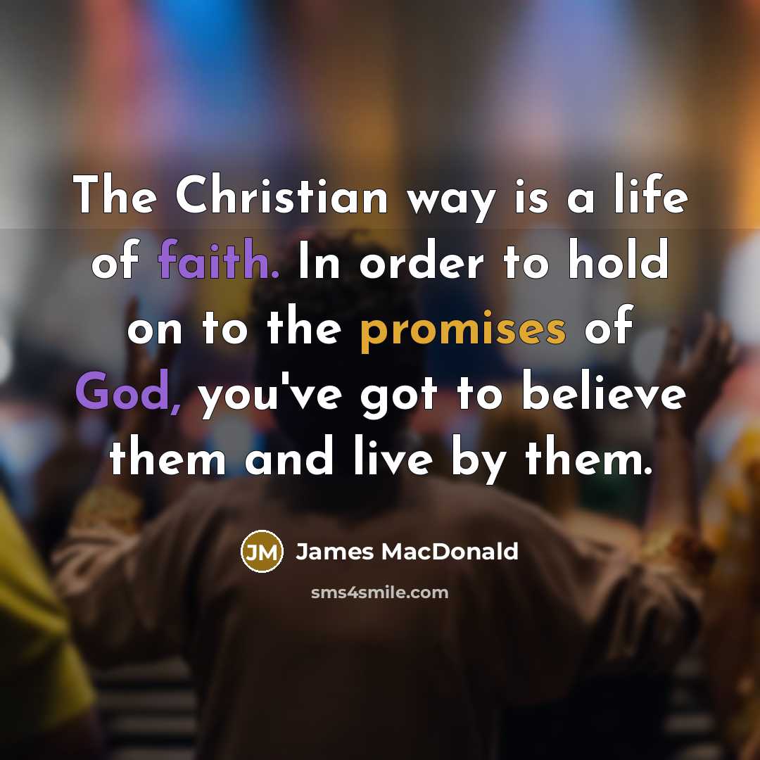 “The Christian way is a life of faith. In order…” quote by James MacDonald
